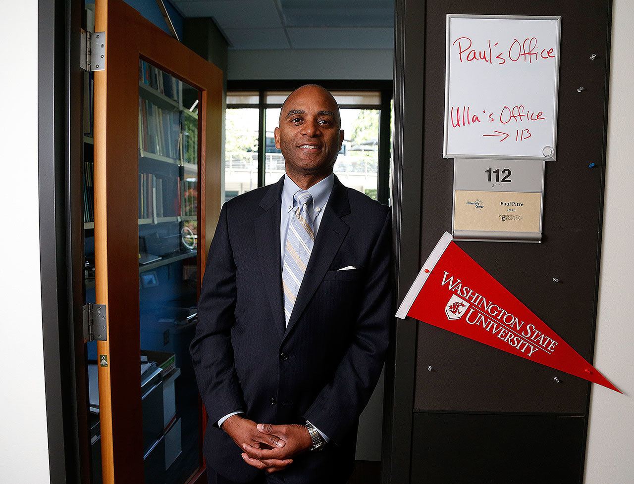 Paul Pitre, seen here in 2014, was named chancellor of Washington State University North Puget Sound. (Dan Bates / The Herald)