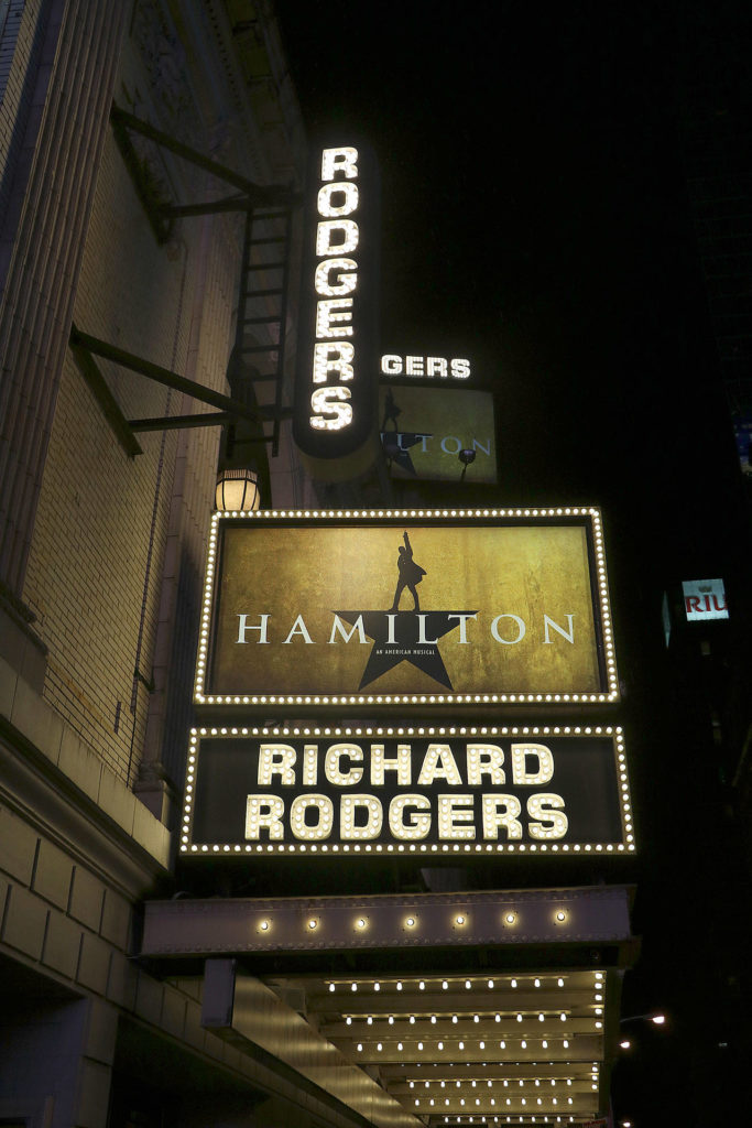 “Hamilton” is a hip-hop musical about the life of American founding father Alexander Hamilton. Patterson and Kearns saw the show at Richard Rogers Theatre on New York City’s Broadway. (Nick Patterson/ The Herald)
