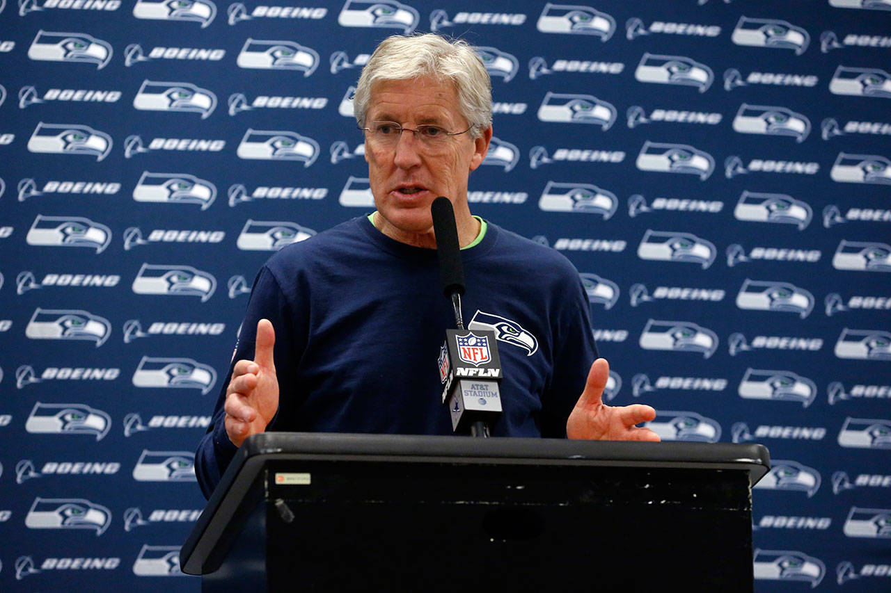 Michael Ainsworth/ Associated Press                                Seattle Seahawks head coach Pete Carroll and his staff earned a C+ for their work in Sunday’s 21-12 win over the Dallas Cowboys.