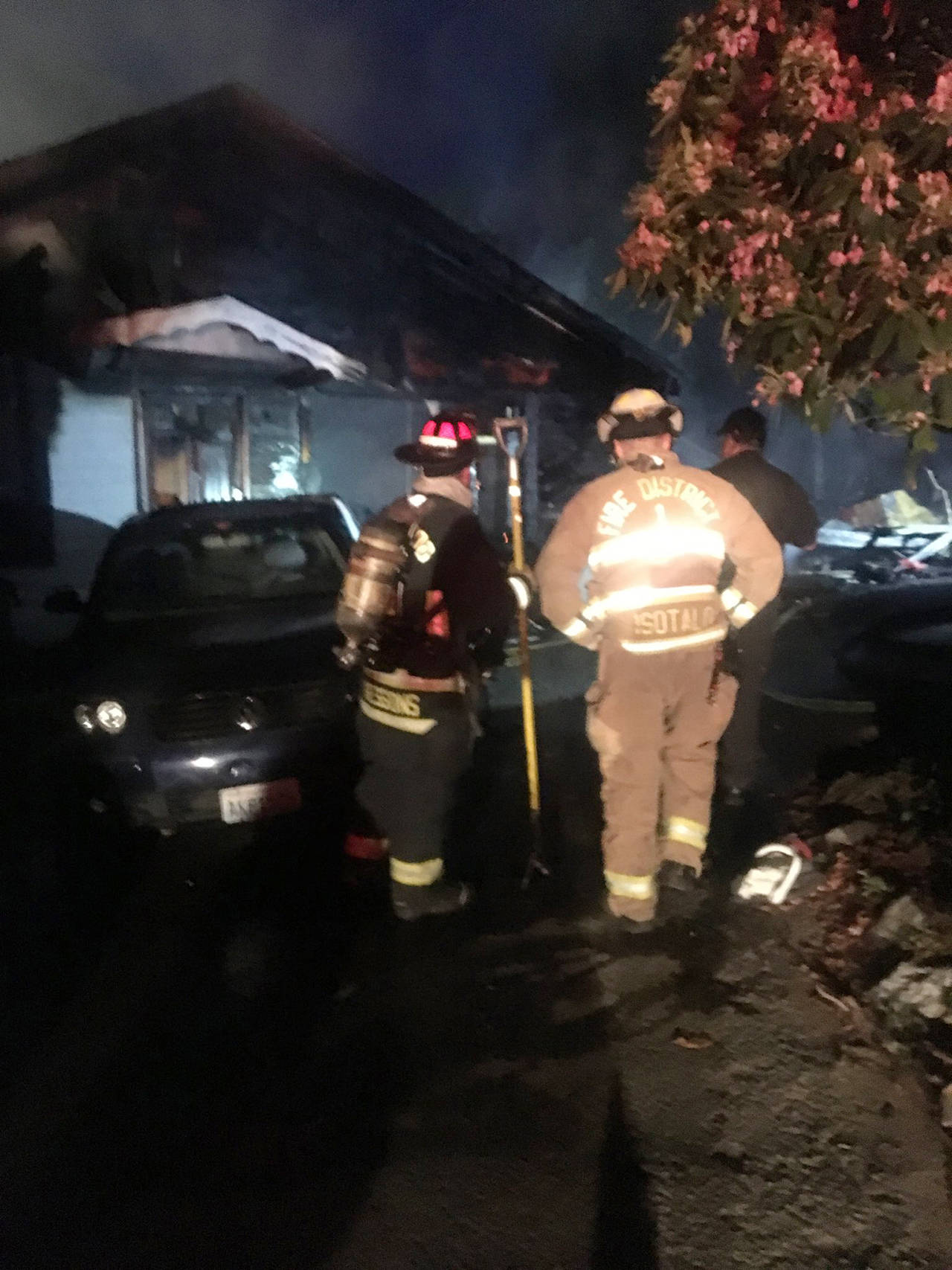 Fire destroyed an abandoned home in the Lynnwood area Friday night. (South County Fire Department)