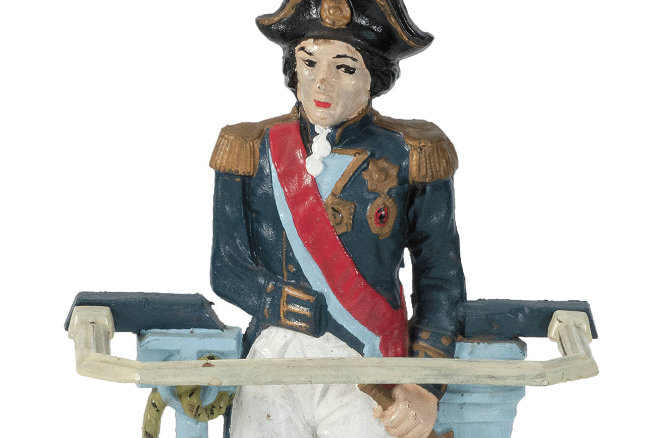Figure of British naval hero adorns iron umbrella holder | HeraldNet.com