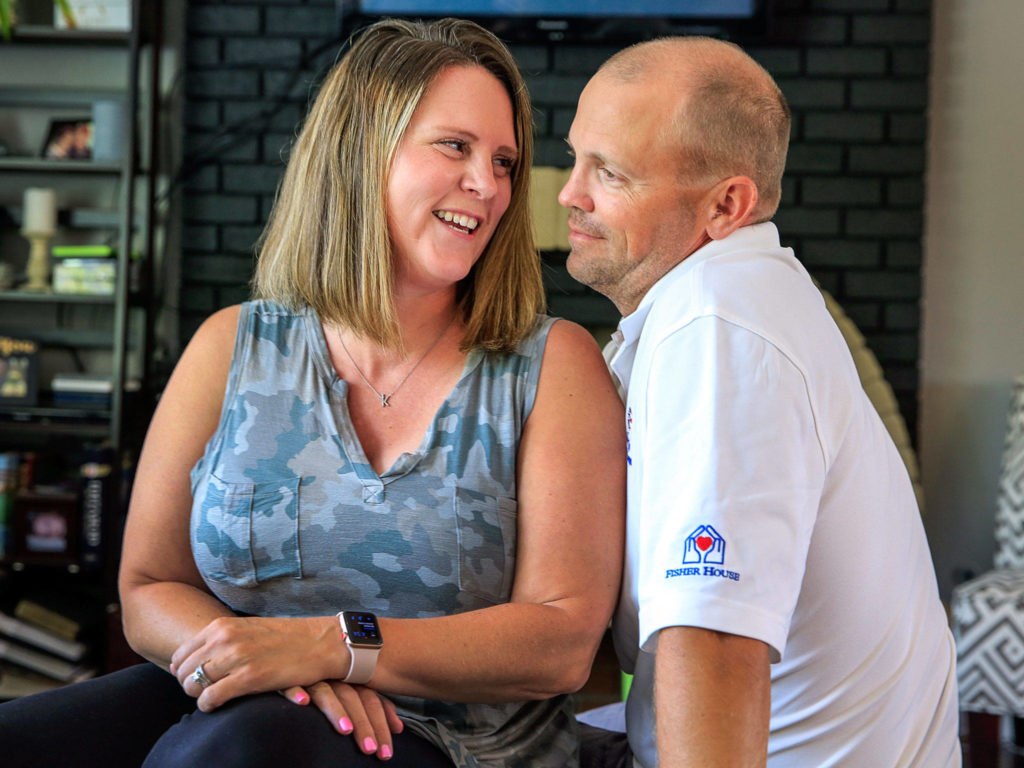 Kristin Christensen has been named a Dole Caregiver Fellow by the Elizabeth Dole Foundation for her care of her husband Michael, a veteran affected by traumatic brain injury that occurred in Iraq, PTSD and related health issues. (Kevin Clark / The Herald)
