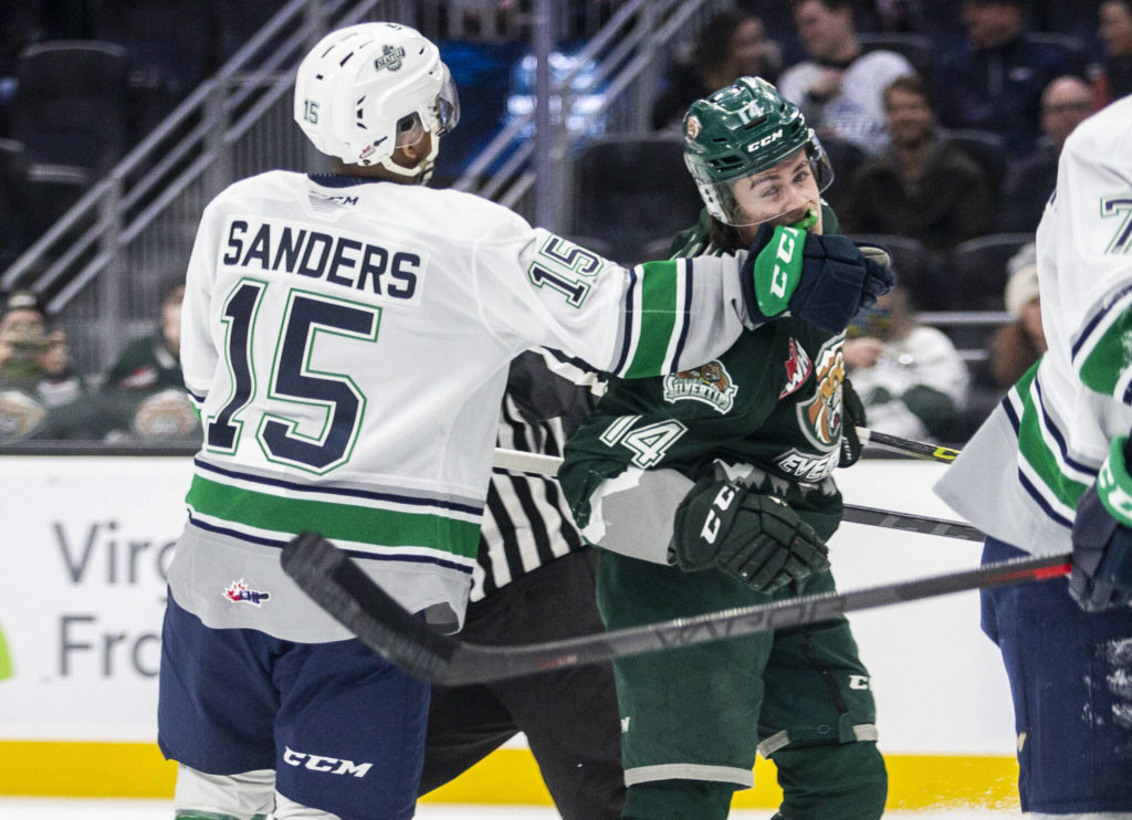 Silvertips shut out rival T-birds at Climate Pledge Arena