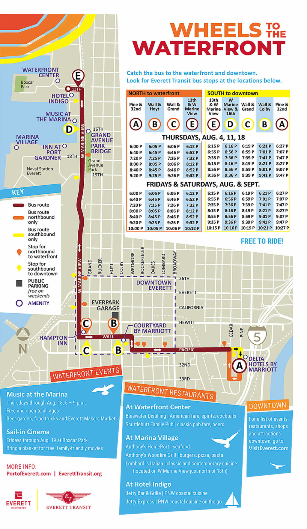 Everett launches free evening bus rides to the waterfront | HeraldNet.com