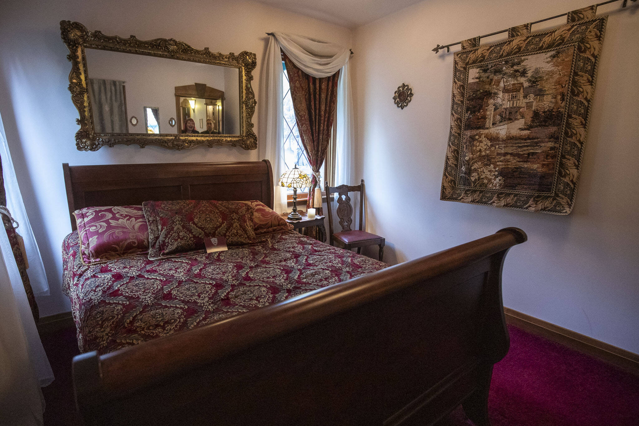 The Queen Suite, one of four bedrooms at High Rock Castle. Annie Barker / The Everett Herald photo