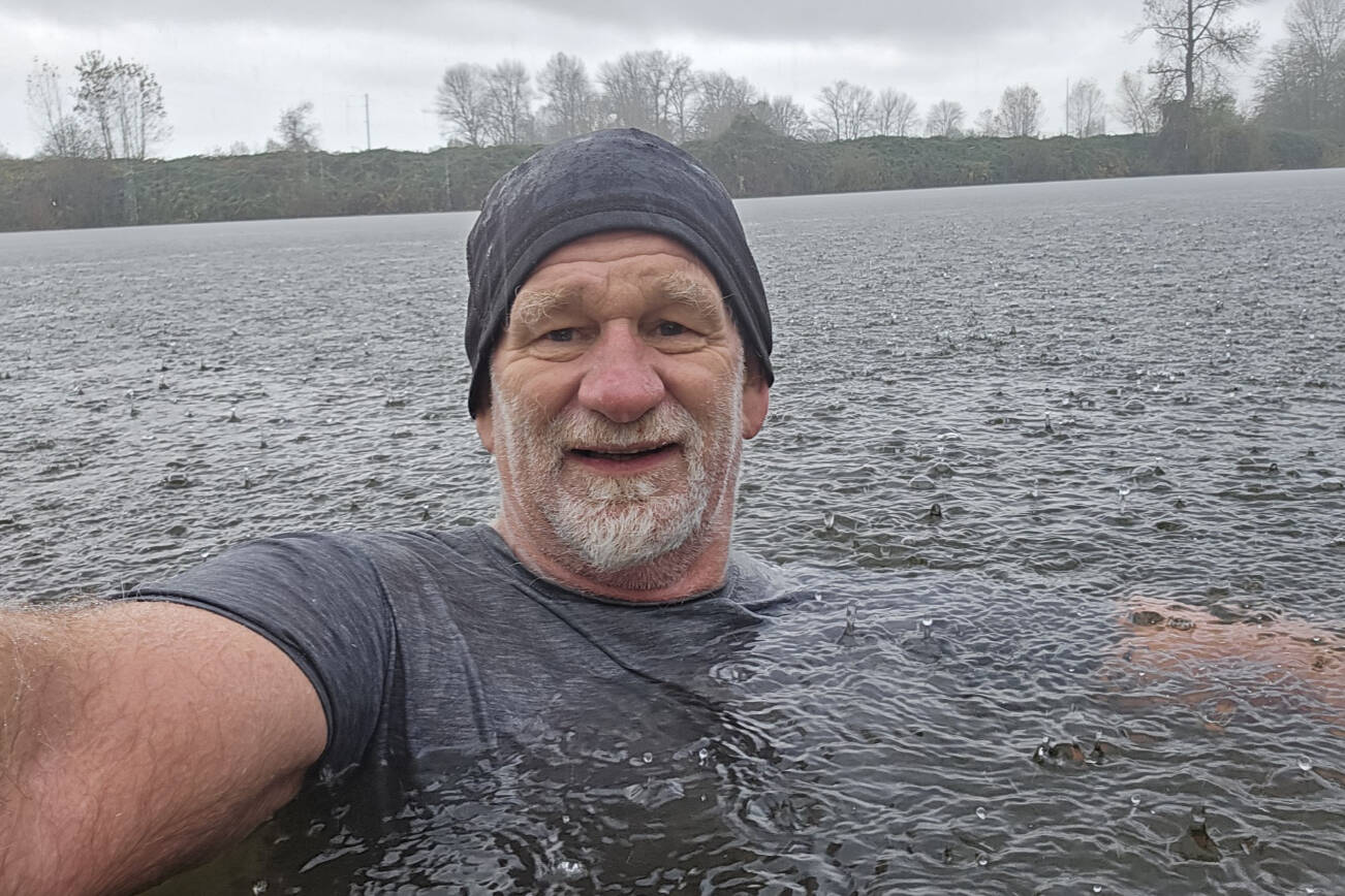 Fred Mydske is been swimming in the Snohomish River for 36 weeks straight. He finds it good for his body and psyche.